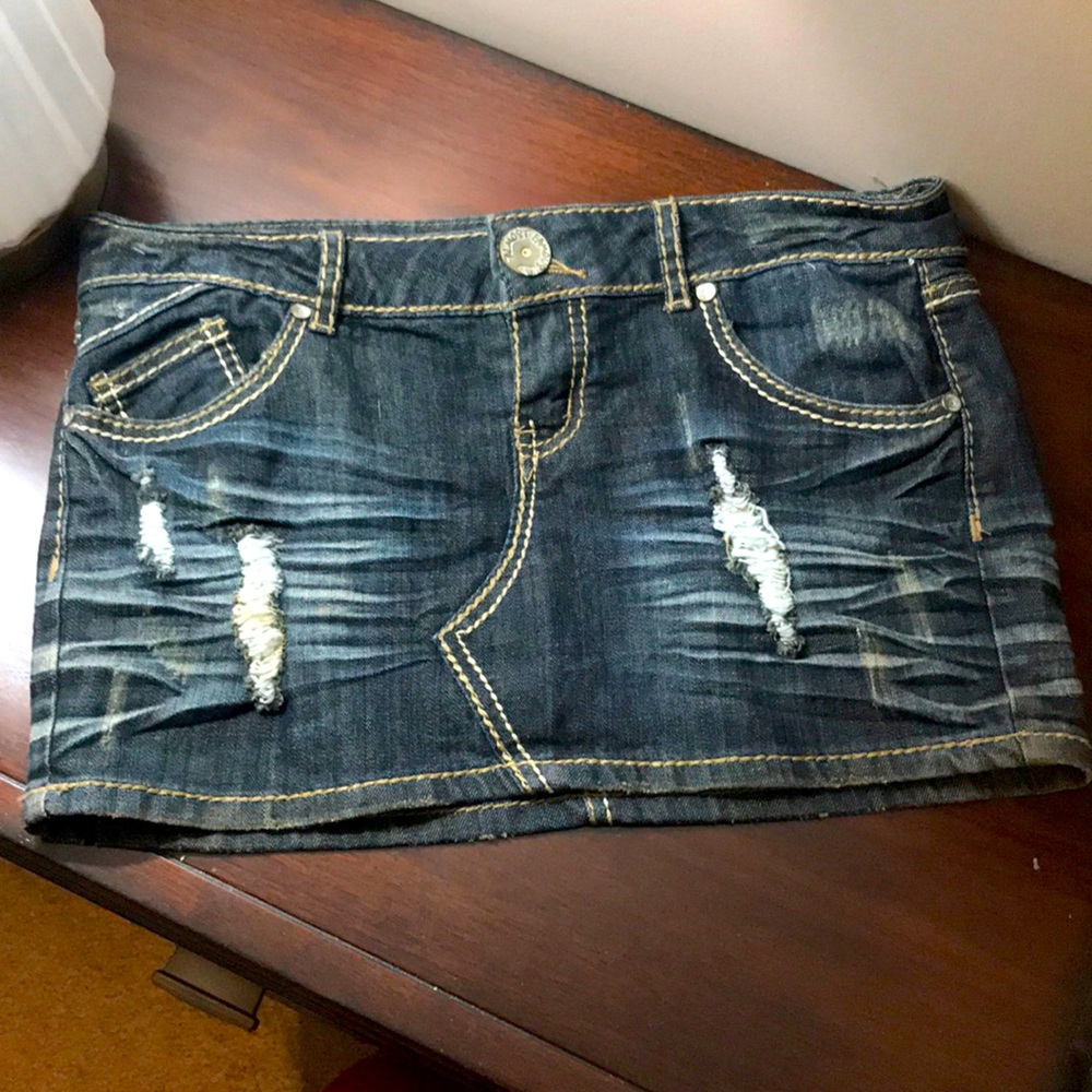 ALMOST FAMOUS jean mini skirt